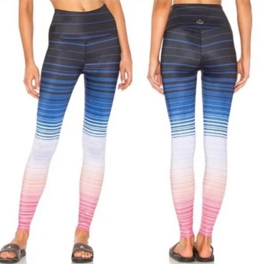 Beyond Yoga Above Luxury in Summer Shades High Waisted Leggings Size Medium